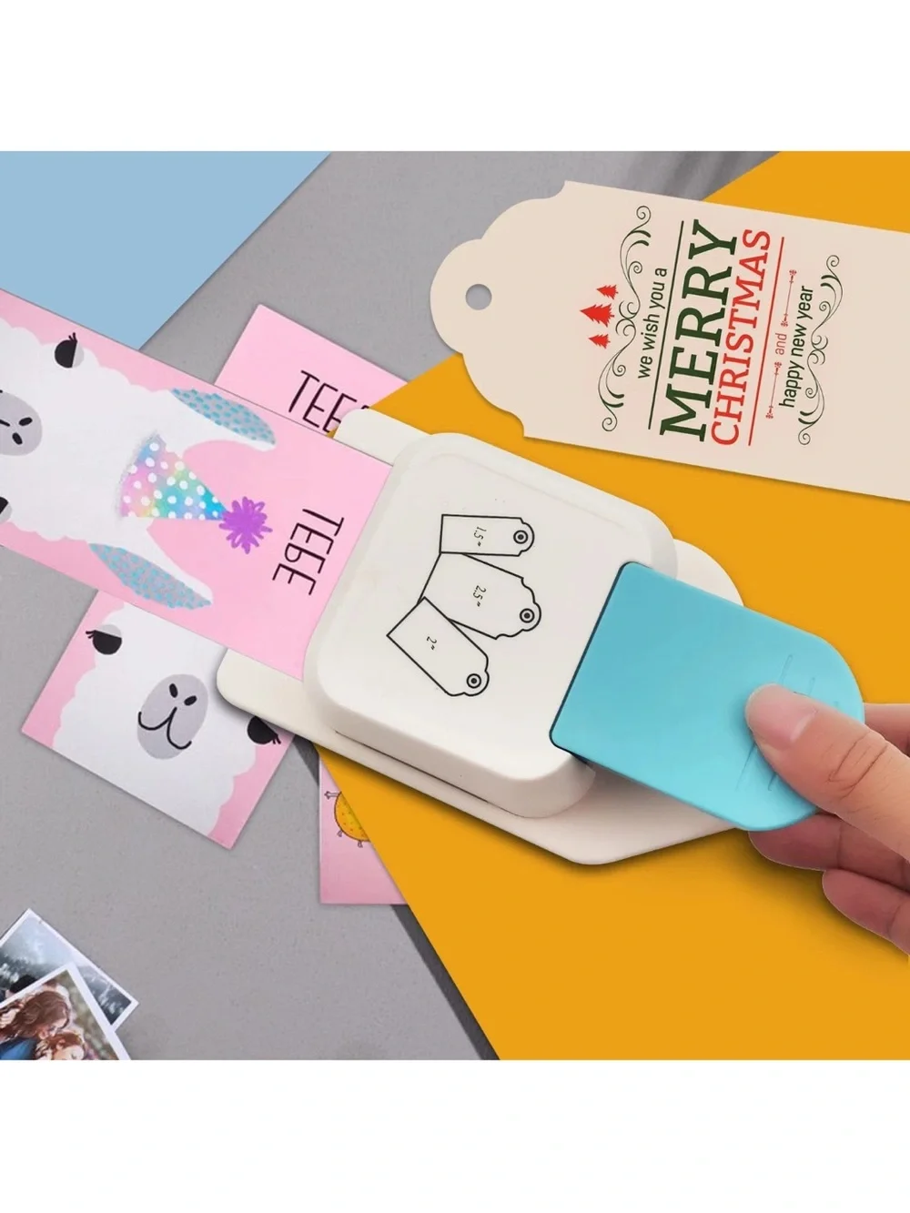 3 in 1 Craft Tag Punch 1.5/2/2.5 Inch Gift Tag Paper Puncher Scrapbook
